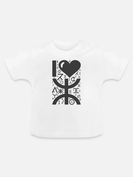 LOVE AMAZIGH - Baby Bio-T-Shirt mit Rundhals - Weiß