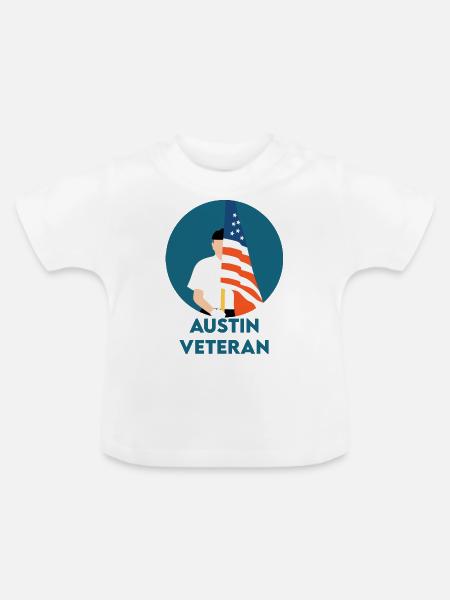 Austin-Veteran - Baby Bio-T-Shirt mit Rundhals - Weiß