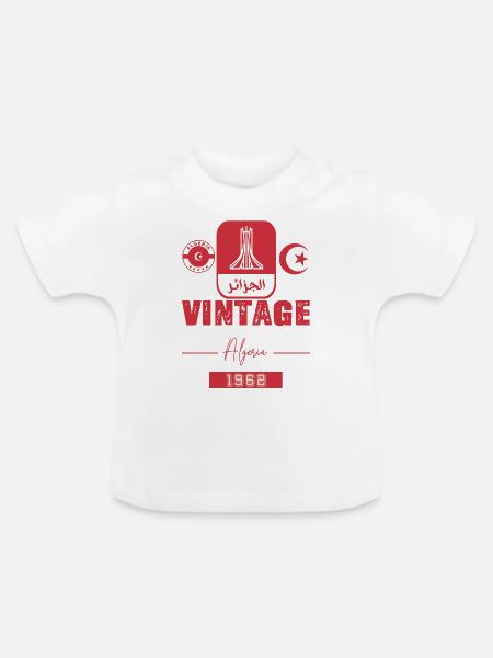 Jahrgang Algerien 1962 - Baby Bio-T-Shirt mit Rundhals - Weiß