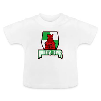 Knights Tower Team logo - Baby Organic T-Shirt with Round Neck - white - Front