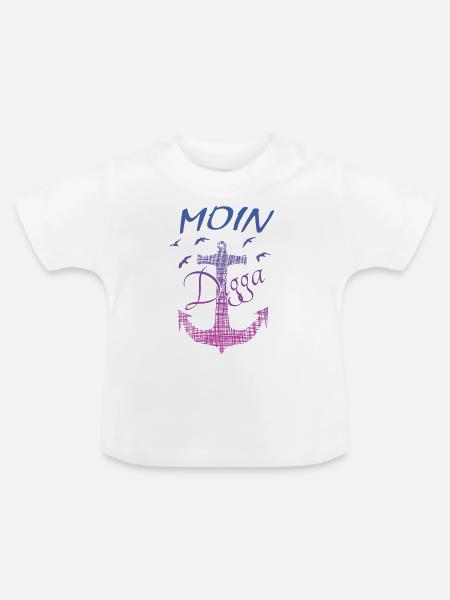 MOIN - Baby Bio-T-Shirt mit Rundhals - Weiß