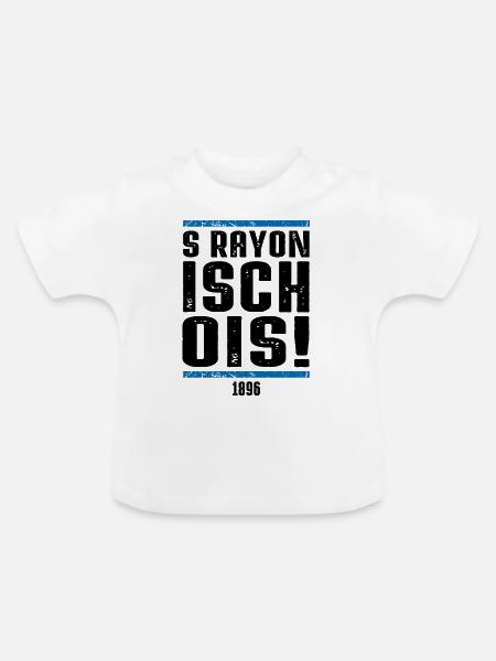 S Rayon - Baby Bio-T-Shirt mit Rundhals - Weiß