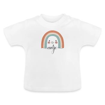 Antje ! Arc-en-ciel, personnalisable - T-shirt bio col rond Bébé - blanc - Devant