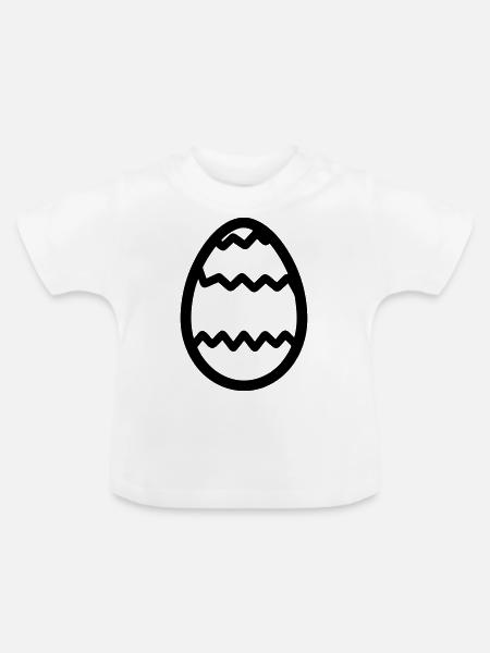 Osterei - Baby Bio-T-Shirt mit Rundhals - Weiß