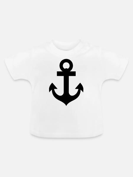 Anker - Baby Bio-T-Shirt mit Rundhals - Weiß