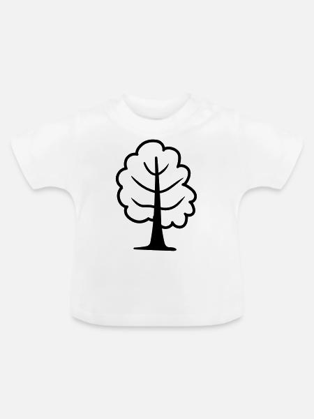 Baum - Baby Bio-T-Shirt mit Rundhals - Weiß