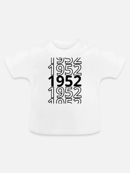 1952 1952 1952 - Baby Bio-T-Shirt mit Rundhals - Weiß