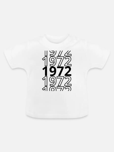 1972 1972 1972 - Baby Bio-T-Shirt mit Rundhals - Weiß