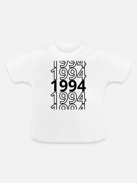 1994 1994 1994 - Baby Bio-T-Shirt mit Rundhals - Weiß