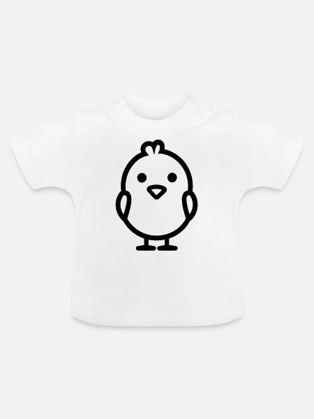 Küken - Baby Bio-T-Shirt mit Rundhals - Weiß