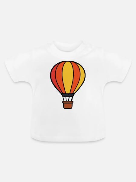 heissluftbalon - Baby Bio-T-Shirt mit Rundhals - Weiß
