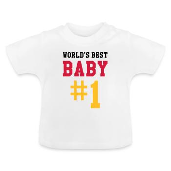 World's Best Baby - Baby Bio-T-Shirt mit Rundhals - Weiß - Vorne