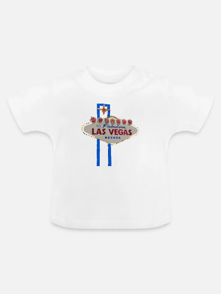Las Vegas - Baby Bio-T-Shirt mit Rundhals - Weiß