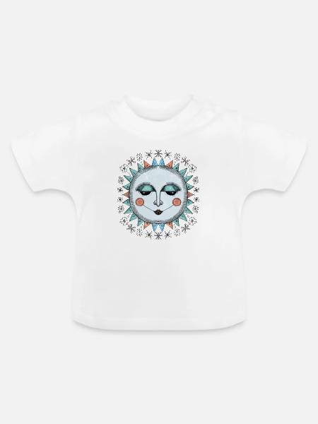 Wintersonne - Baby Bio-T-Shirt mit Rundhals - Weiß