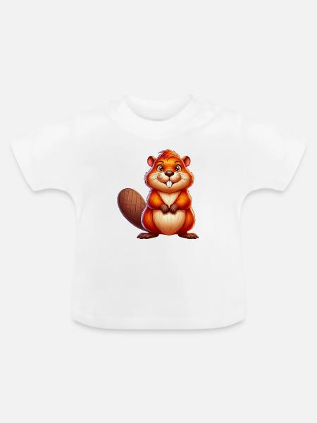 Bieber - Baby Bio-T-Shirt mit Rundhals - Weiß