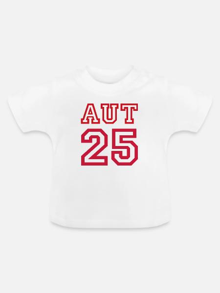 AUSTRIA - Baby Bio-T-Shirt mit Rundhals - Weiß