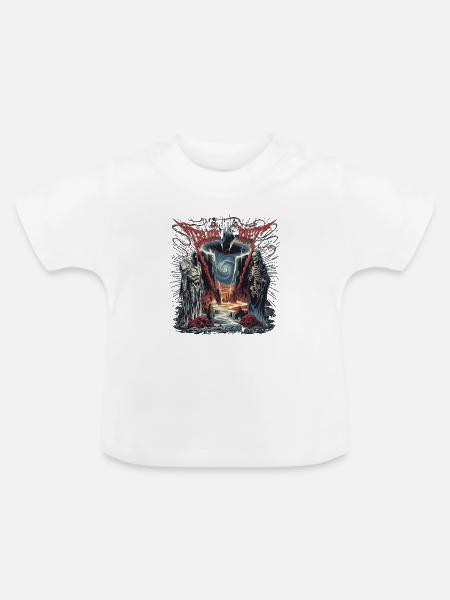 Dark Fantasy Totenbeschwörer Illustration - Baby Bio-T-Shirt mit Rundhals - Weiß