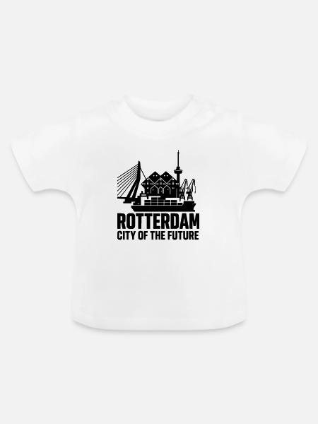 Rotterdam City Of The Future - Baby Bio-T-Shirt mit Rundhals - Weiß