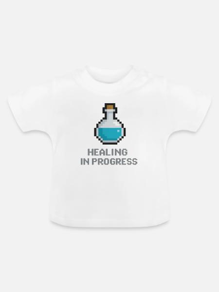 Pixel-Heiltrank - Baby Bio-T-Shirt mit Rundhals - Weiß