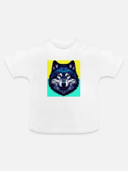 Wolf - Baby Bio-T-Shirt mit Rundhals - Weiß