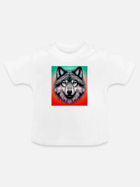 Wolf - Baby Bio-T-Shirt mit Rundhals - Weiß