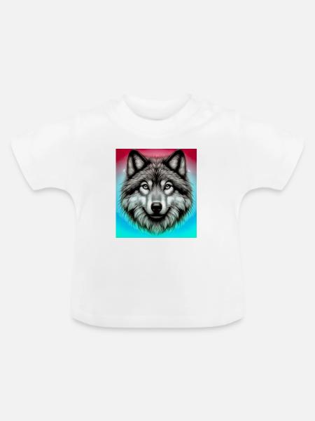 Wolf - Baby Bio-T-Shirt mit Rundhals - Weiß