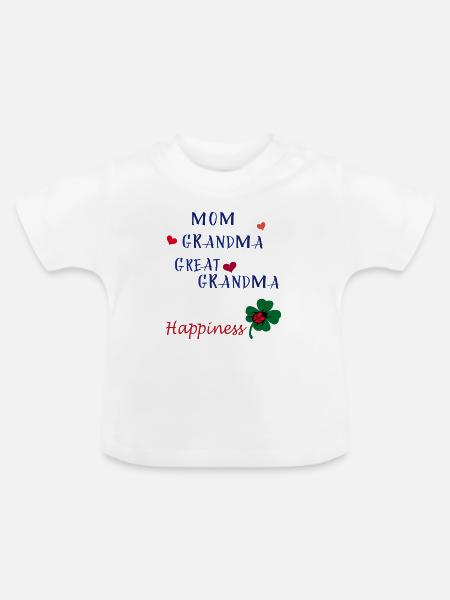 Mom - Baby Bio-T-Shirt mit Rundhals - Weiß
