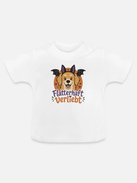 Fledermaus-Ohren - Baby Bio-T-Shirt mit Rundhals - Weiß