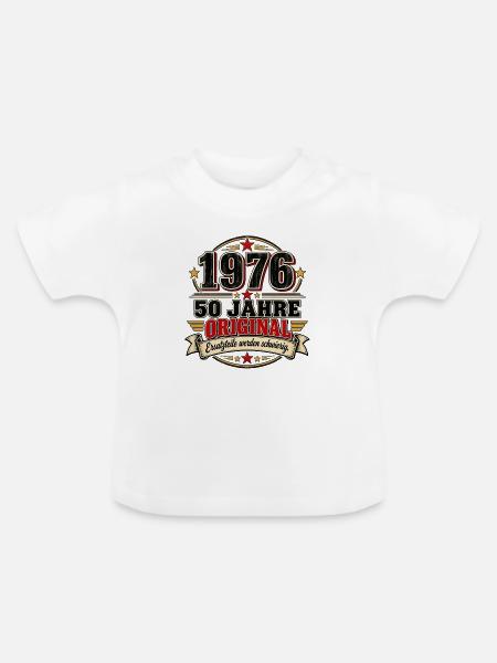 1976 Original - Baby Bio-T-Shirt mit Rundhals - Weiß