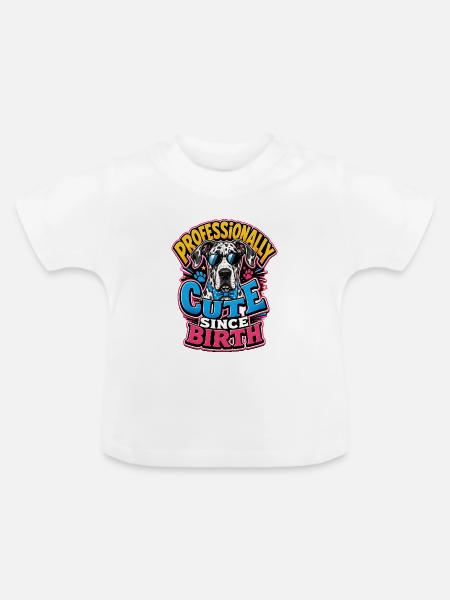 Dalmatiner - Baby Bio-T-Shirt mit Rundhals - Weiß