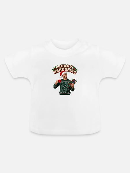 Merry Debugmas Techweihnacht - Baby Bio-T-Shirt mit Rundhals - Weiß