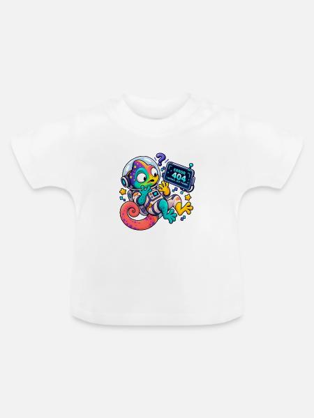 FEHLER 404: NORMALITÄT NICHT GEFUNDEN - Baby Bio-T-Shirt mit Rundhals - Weiß