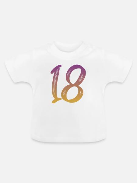 18 - Baby Bio-T-Shirt mit Rundhals - Weiß