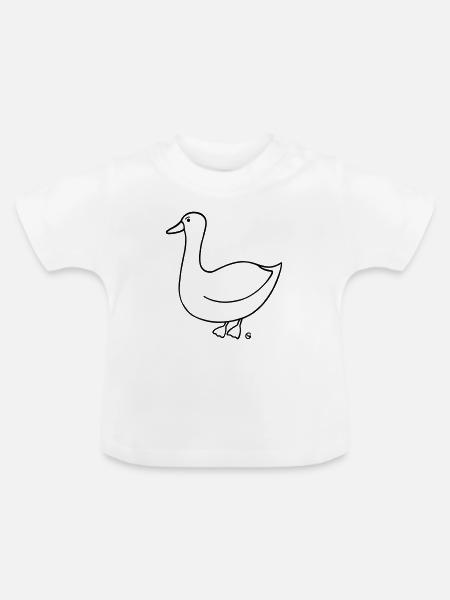 Gans verärgert 2 - Baby Bio-T-Shirt mit Rundhals - Weiß