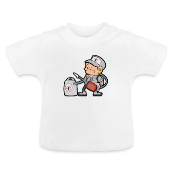 Antiparasitaire - T-shirt bio col rond Bébé - blanc - Devant