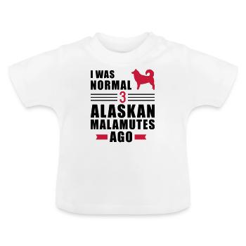 Alaskan Malamute - Baby Bio-T-Shirt mit Rundhals - Weiß - Vorne
