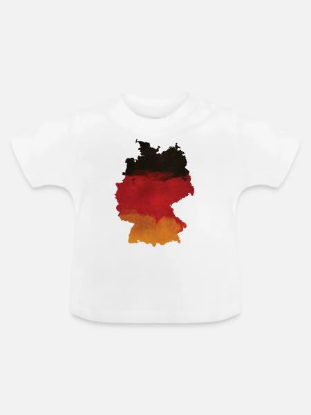 Deutschland - Baby Bio-T-Shirt mit Rundhals - Weiß
