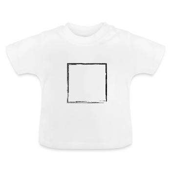 Square - Baby Organic T-Shirt with Round Neck - white - Front