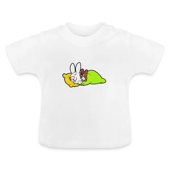 Ostern Osterhase - Baby Bio-T-Shirt mit Rundhals - Weiß - Vorne