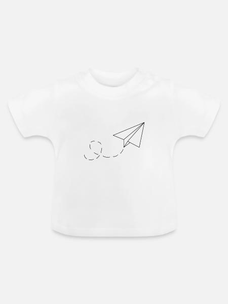 PAPIERFLIEGER - Baby Bio-T-Shirt mit Rundhals - Weiß