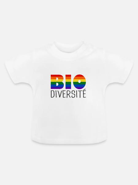 LGBT-Biodiversität - Baby Bio-T-Shirt mit Rundhals - Weiß