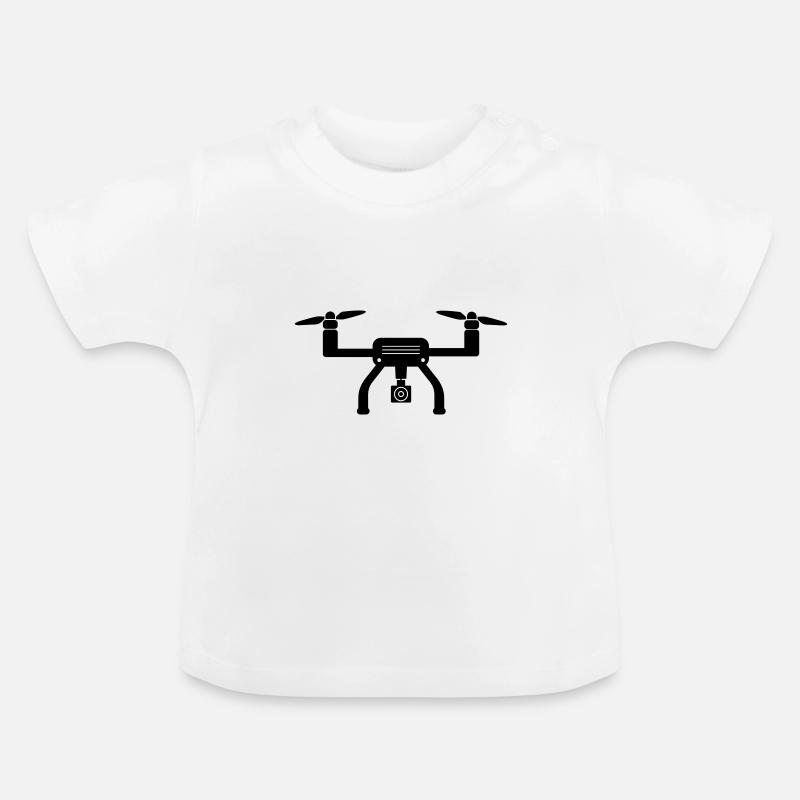 drone - T-shirt bio col rond Bébé - blanc