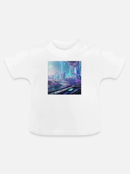 AI World - Baby Bio-T-Shirt mit Rundhals - Weiß