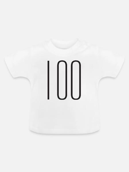 100 - Baby Bio-T-Shirt mit Rundhals - Weiß