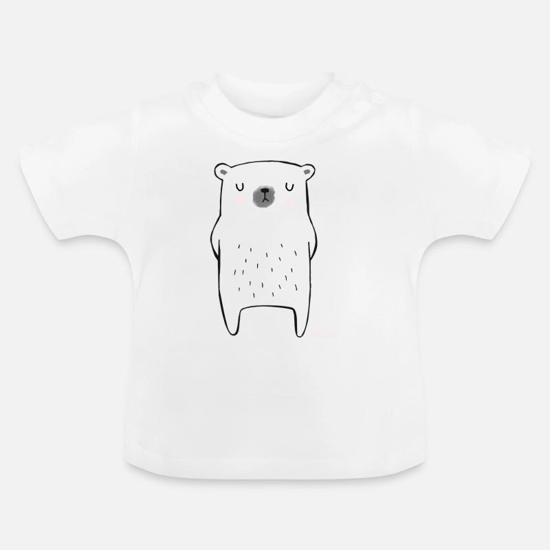 polarbear - T-shirt bio col rond Bébé - blanc