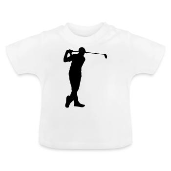 Golf player - Baby Organic T-Shirt with Round Neck - white - Front