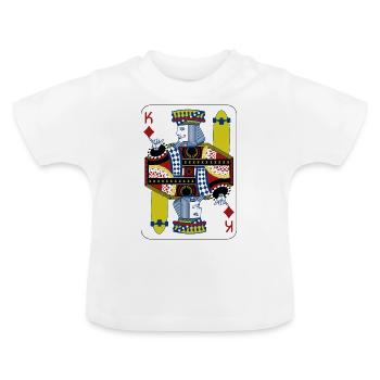 König Karte Skateboard Poker Shirt Geschenk - Baby Bio-T-Shirt mit Rundhals - Weiß - Vorne
