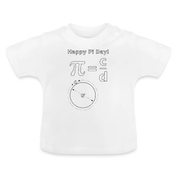 Mathe Pi Day - T-shirt bio col rond Bébé - blanc - Devant