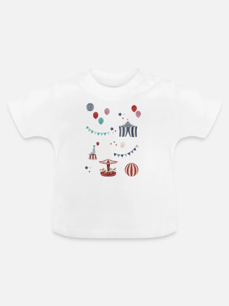 Amusement park - Baby Organic T-Shirt with Round Neck - white