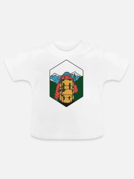 rock climbing - Baby Bio-T-Shirt mit Rundhals - Weiß